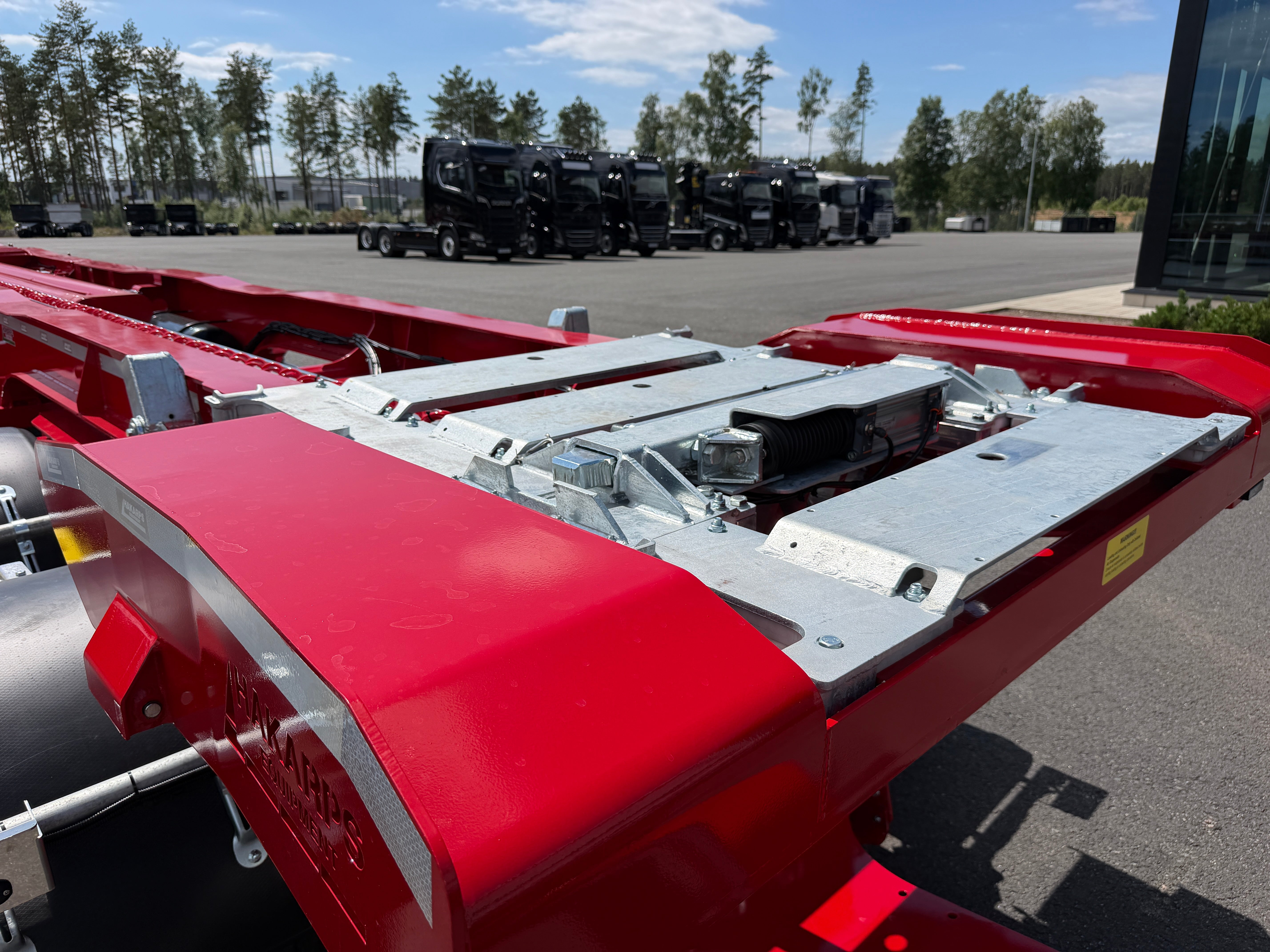5 axlad 42 tons lastväxlarvagn 2 flak med skjutkolv + tipp