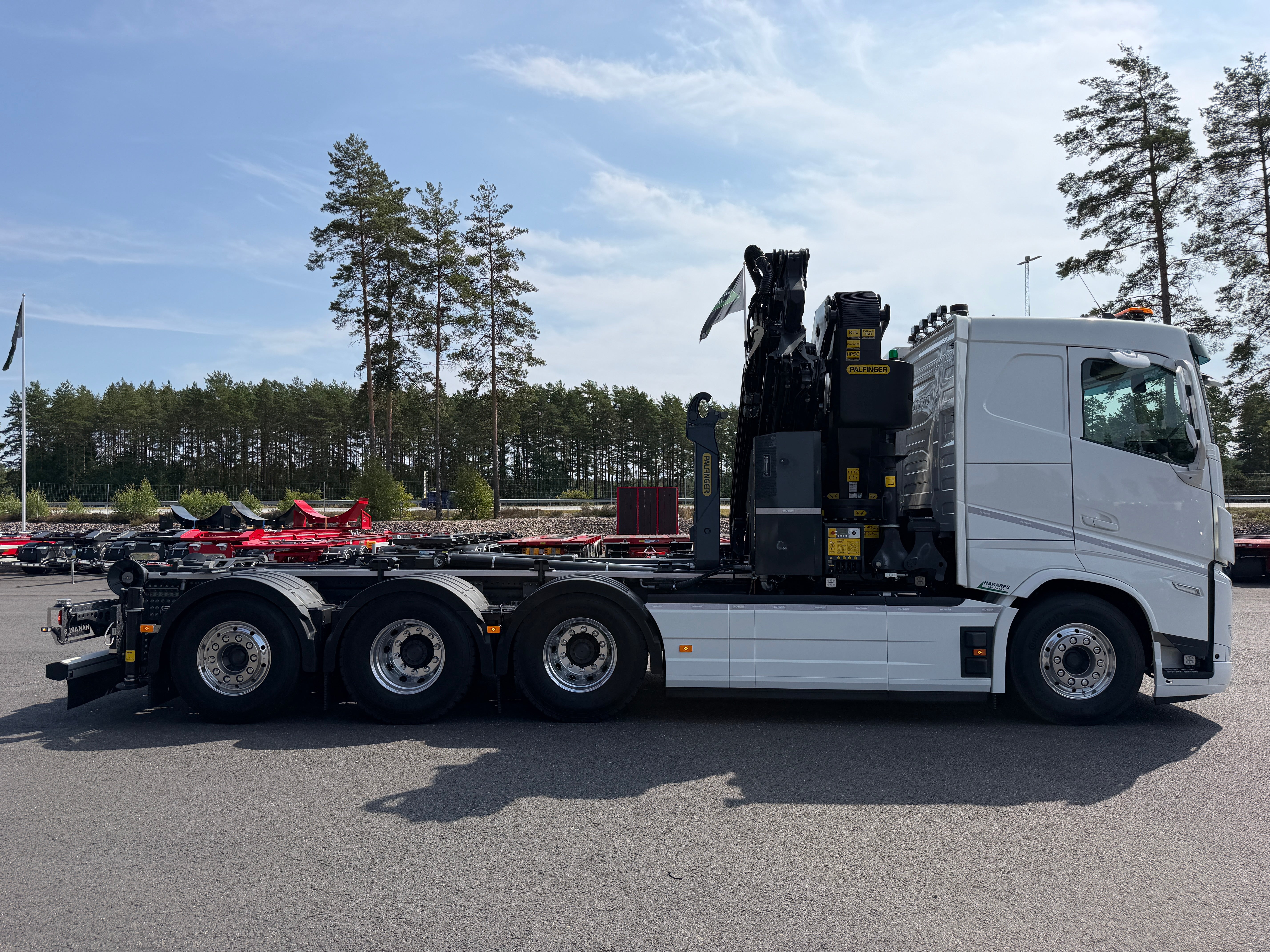 Volvo FH13 500 tridem kranväxlare Palfinger PK42002 SH + jibb