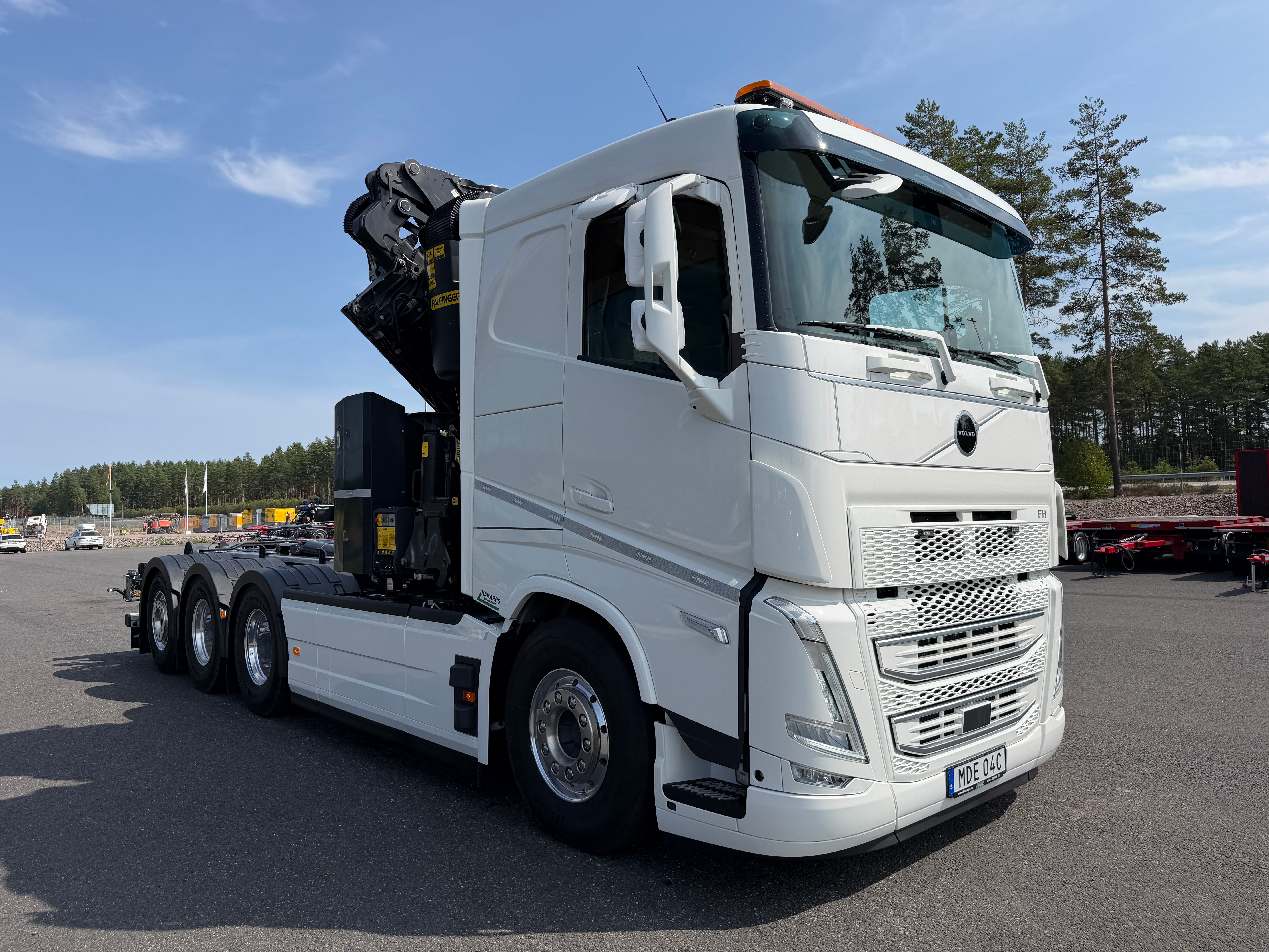 Volvo FH13 500 tridem kranväxlare Palfinger PK42002 SH + jibb