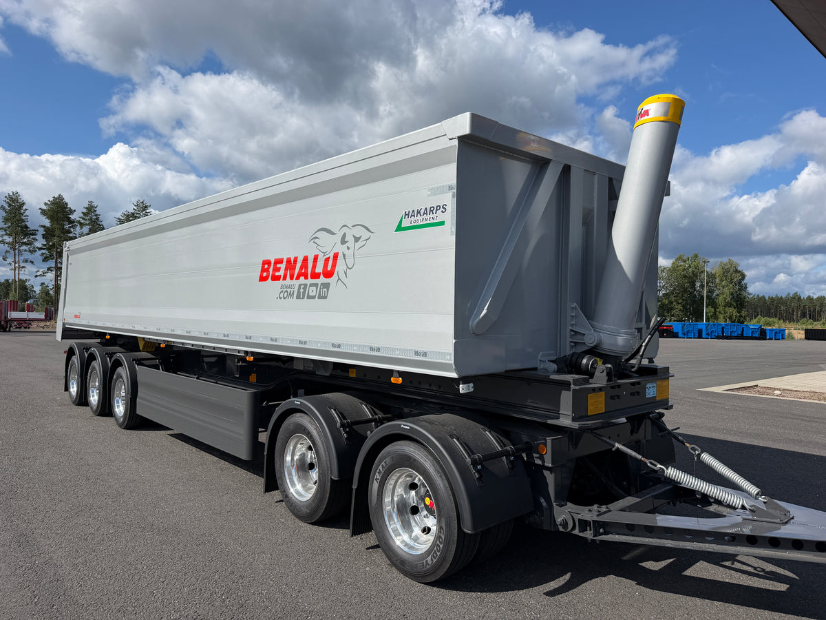 Benalu 5 axlad 42 tons tippvagn med dubbelmontage