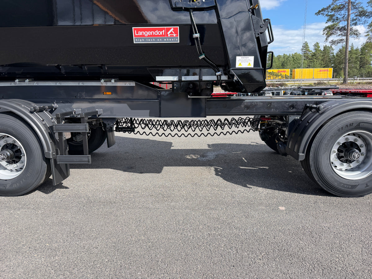 3 axlad Langendorf - Tipptrailer med skjutbar sista axel