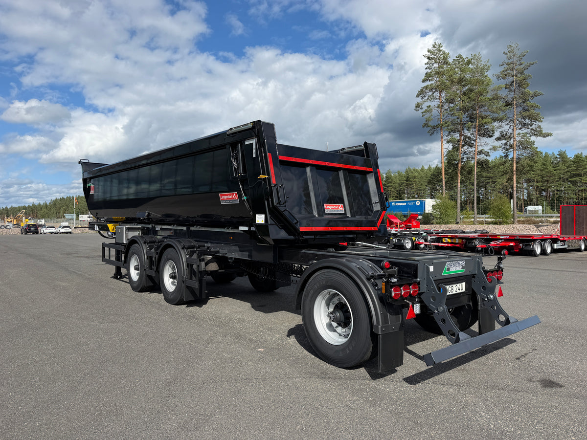 3 axlad Langendorf - Tipptrailer med skjutbar sista axel