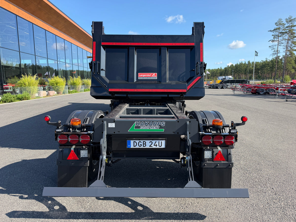 3 axlad Langendorf - Tipptrailer med skjutbar sista axel