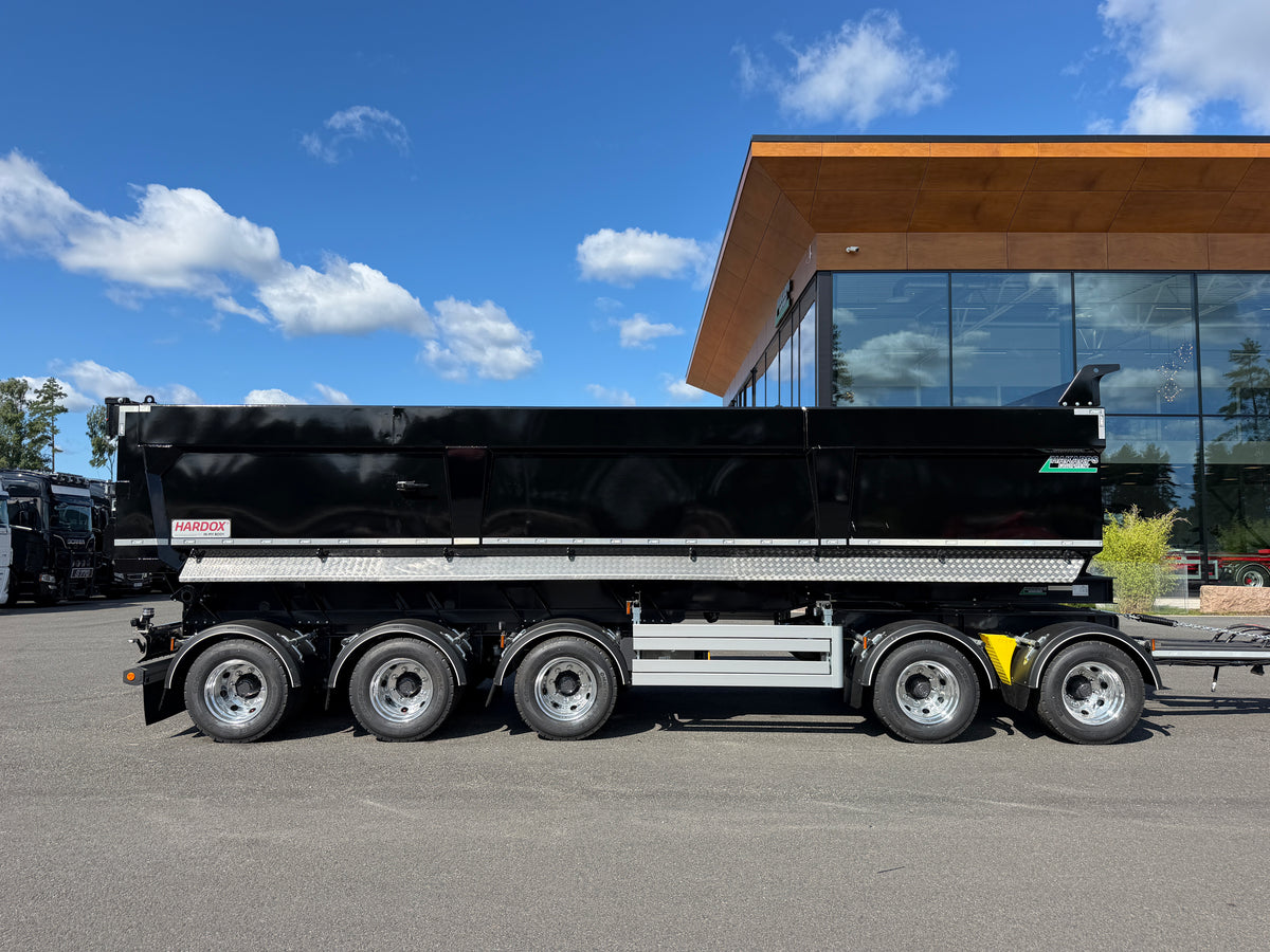 5 axlad 42 tons dumpervagn med låsbar vändkrans + skjutbar boggie