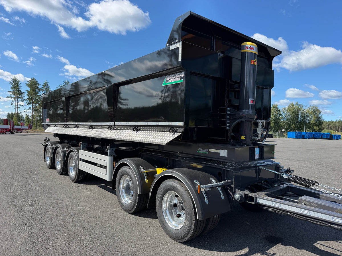 5 axlad 42 tons dumpervagn med låsbar vändkrans + skjutbar boggie