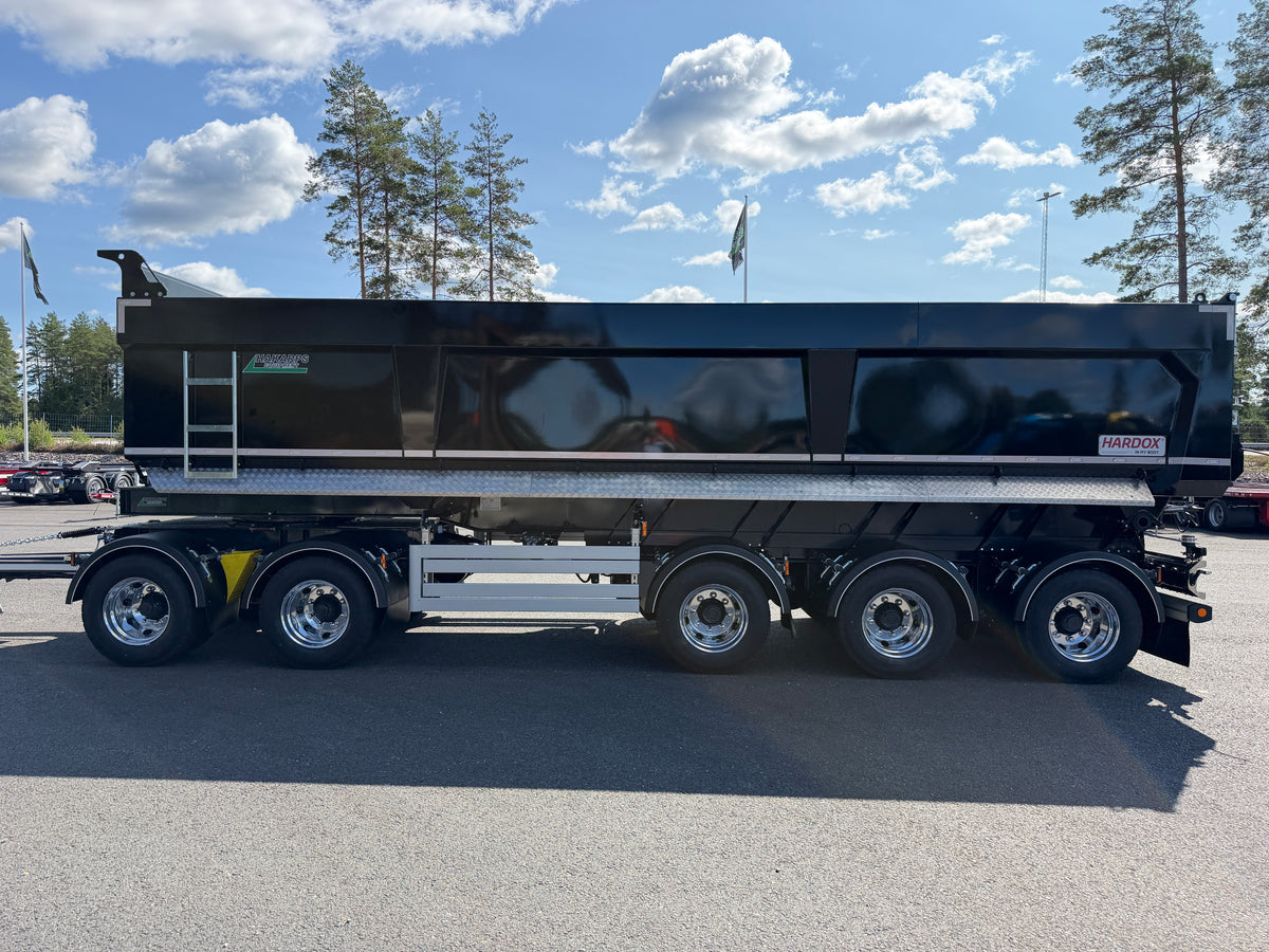 5 axlad 42 tons dumpervagn med låsbar vändkrans + skjutbar boggie