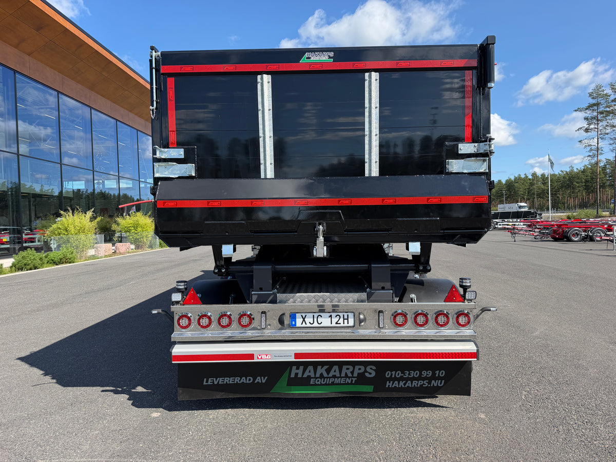 5 axlad 42 tons dumpervagn med låsbar vändkrans + skjutbar boggie