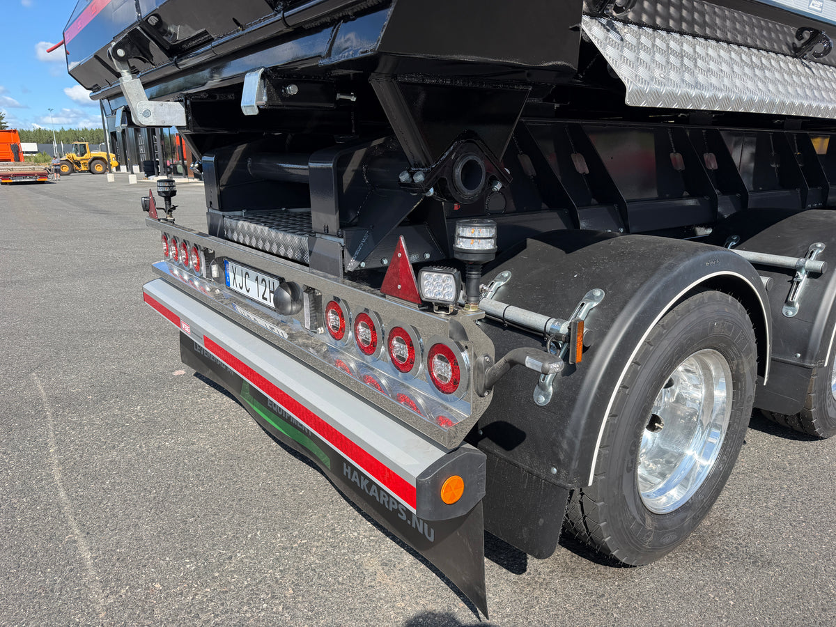 5 axlad 42 tons dumpervagn med låsbar vändkrans + skjutbar boggie