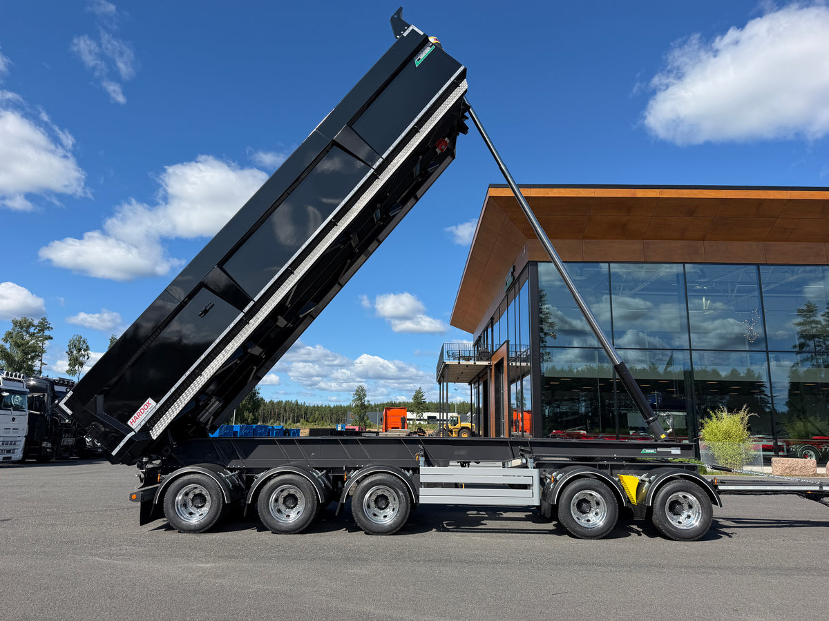 5 axlad 42 tons dumpervagn med låsbar vändkrans + skjutbar boggie