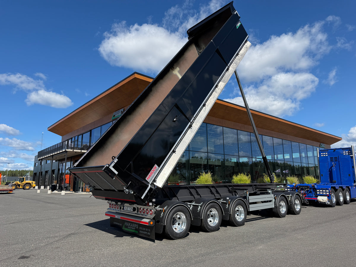 5 axlad 42 tons dumpervagn med låsbar vändkrans + skjutbar boggie