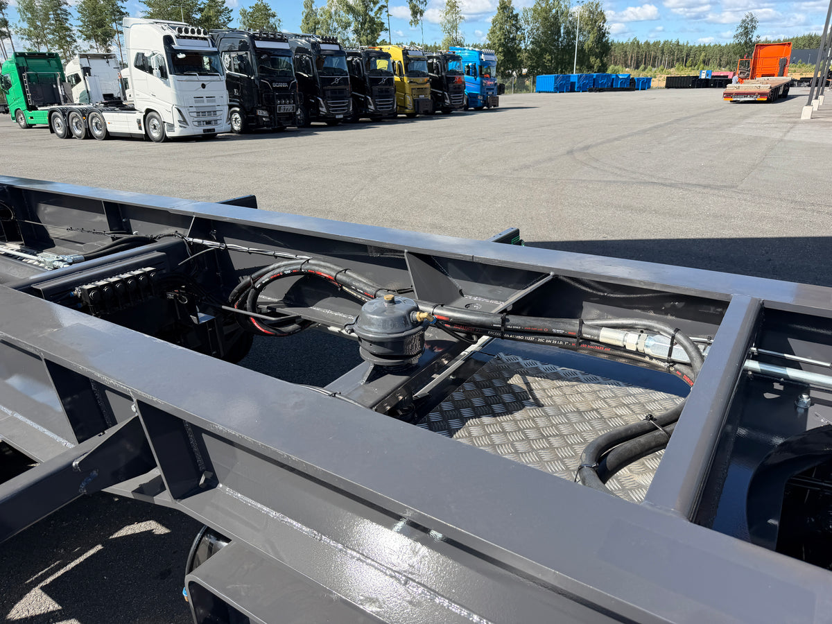 5 axlad 42 tons dumpervagn med låsbar vändkrans + skjutbar boggie