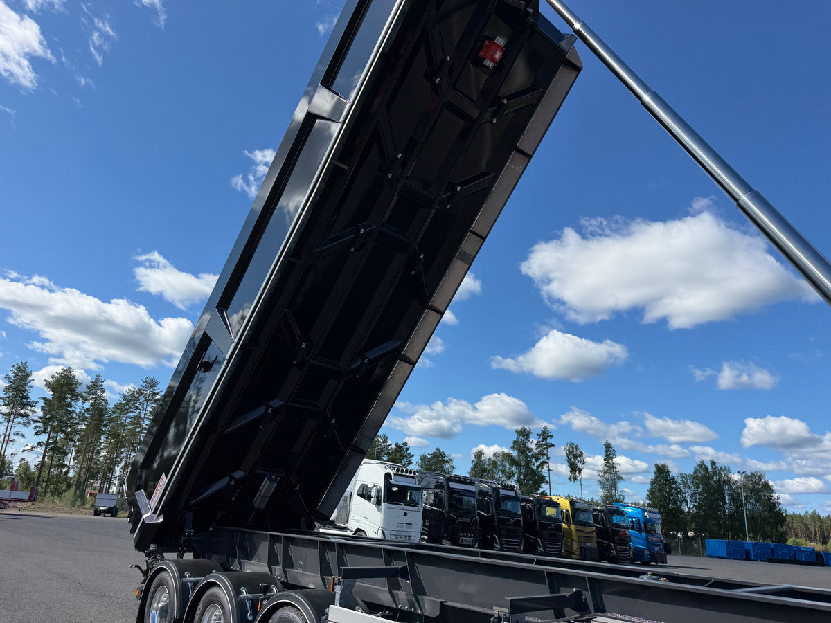 5 axlad 42 tons dumpervagn med låsbar vändkrans + skjutbar boggie