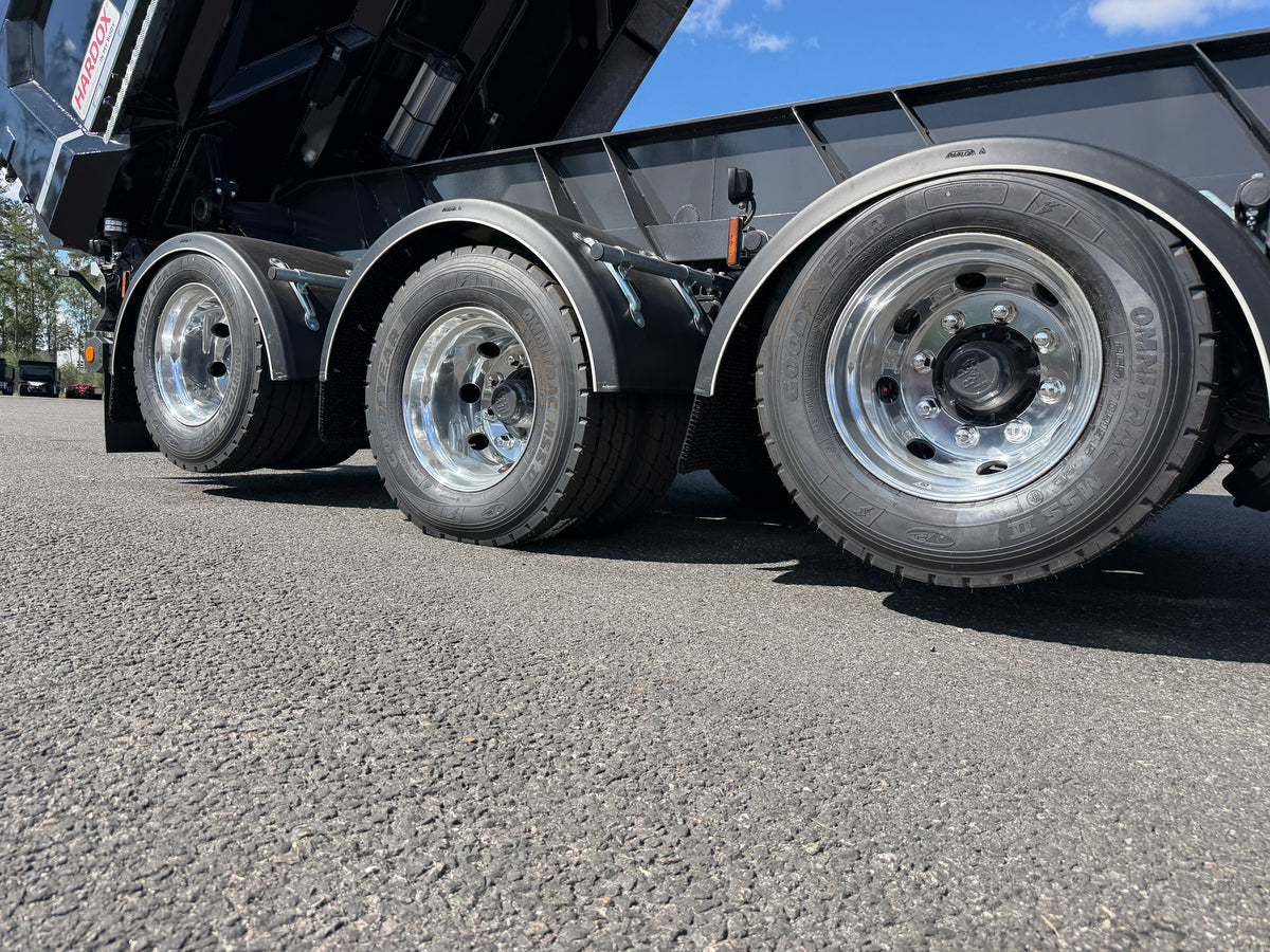 5 axlad 42 tons dumpervagn med låsbar vändkrans + skjutbar boggie