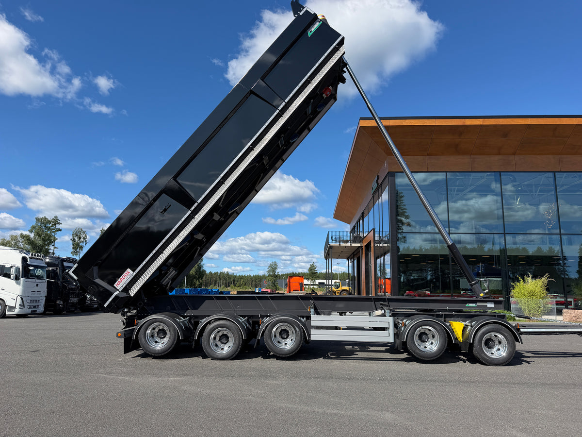 5 axlad 42 tons dumpervagn med låsbar vändkrans + skjutbar boggie