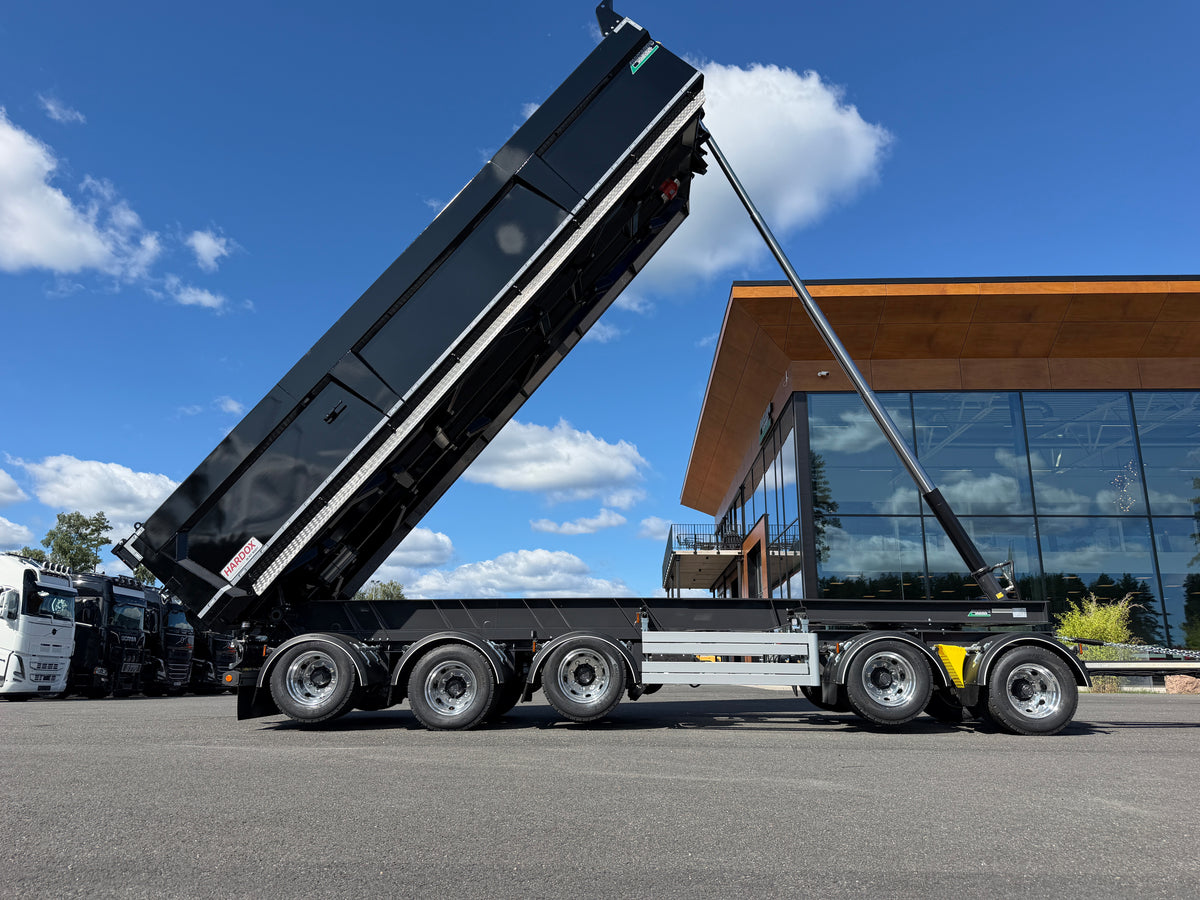 5 axlad 42 tons dumpervagn med låsbar vändkrans + skjutbar boggie