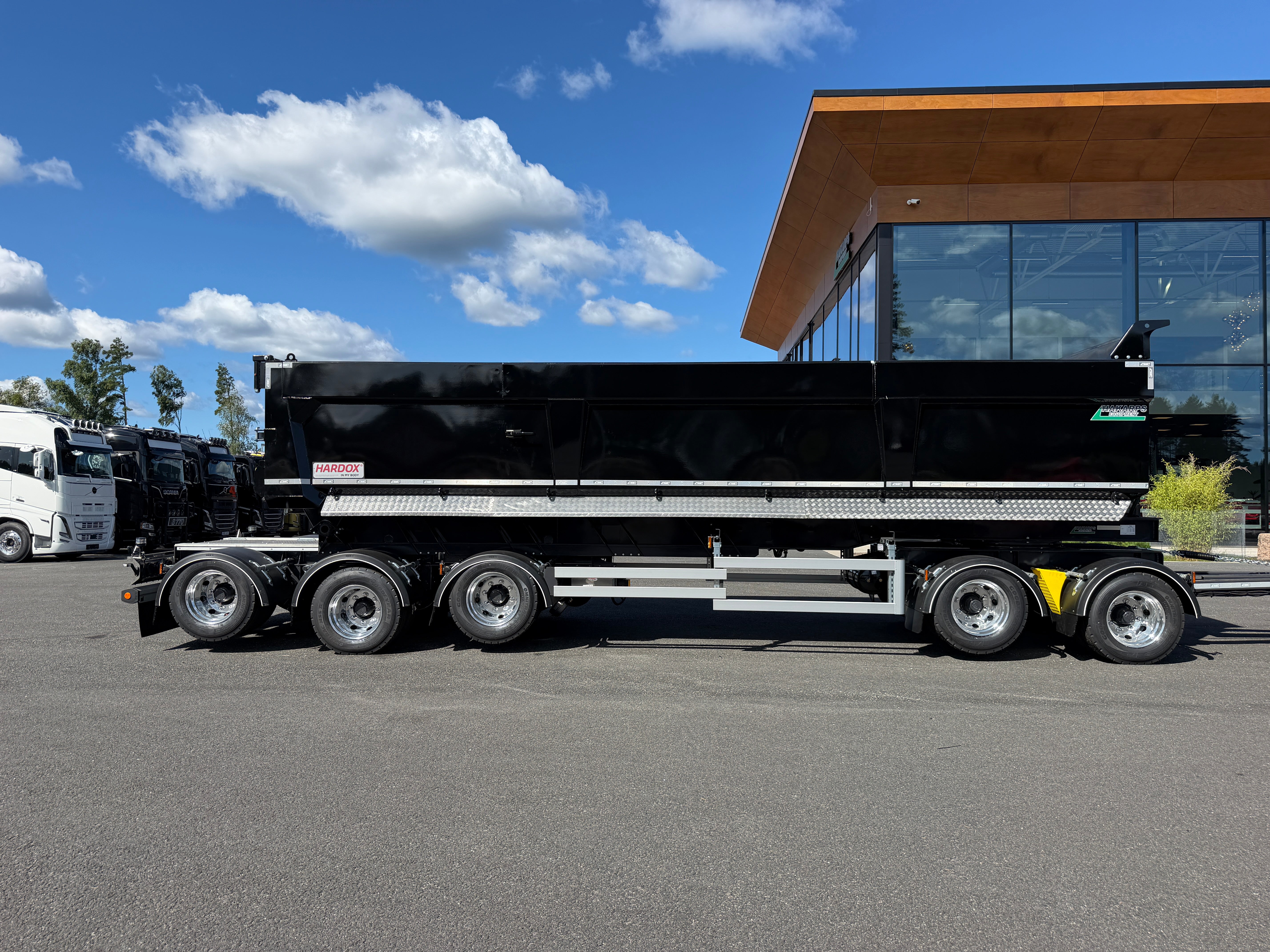 5 axlad 42 tons dumpervagn med låsbar vändkrans + skjutbar boggie