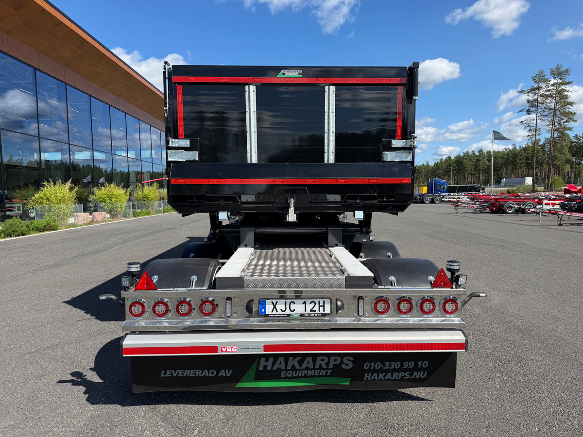 5 axlad 42 tons dumpervagn med låsbar vändkrans + skjutbar boggie