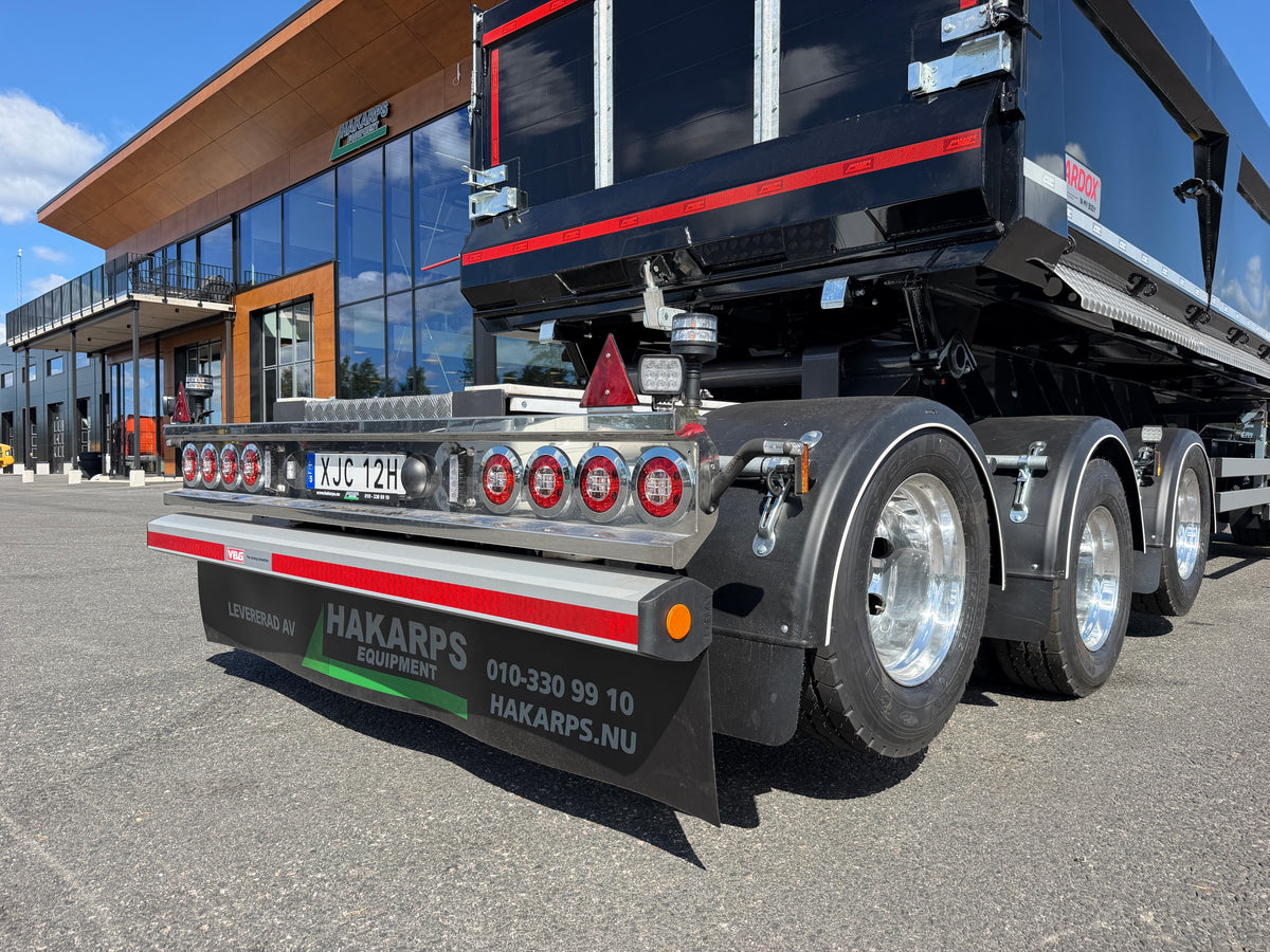 5 axlad 42 tons dumpervagn med låsbar vändkrans + skjutbar boggie