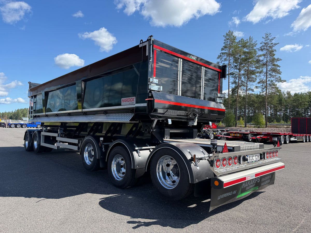 5 axlad 42 tons dumpervagn med låsbar vändkrans + skjutbar boggie