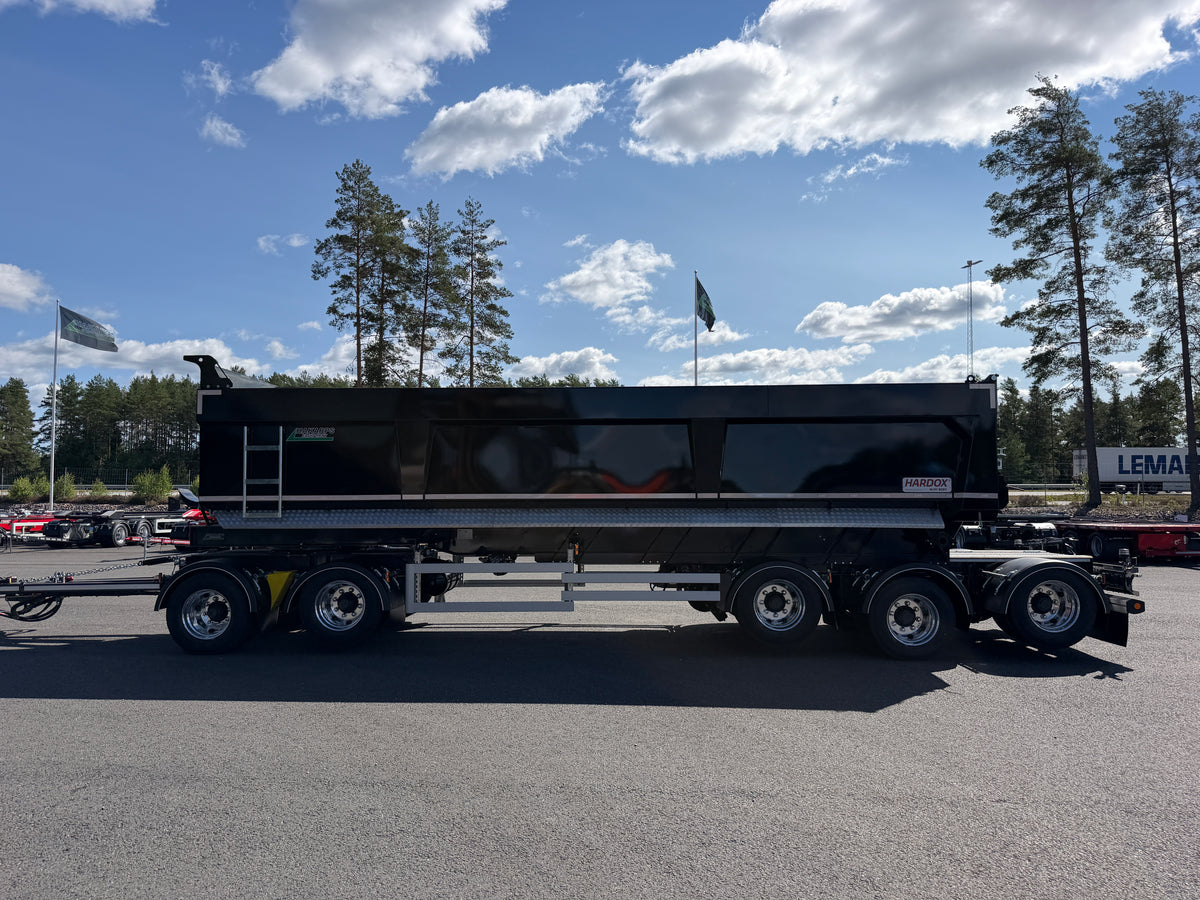 5 axlad 42 tons dumpervagn med låsbar vändkrans + skjutbar boggie