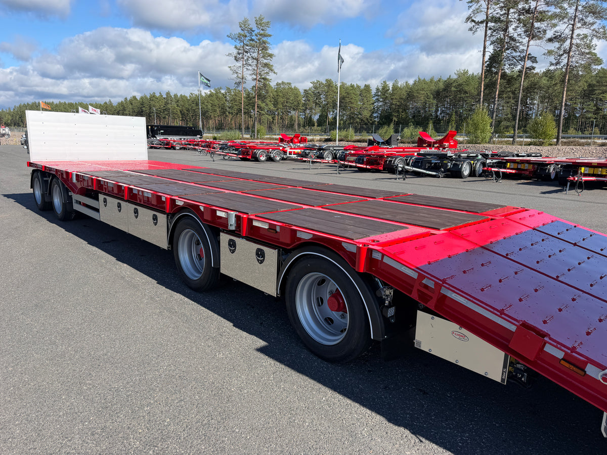 4 axlad 38 tons bodvagn 920mm hög, 10.500mm flakyta