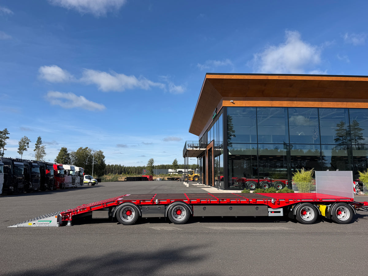 4 axlad 38 tons bodvagn 920mm hög, 10.500mm flakyta