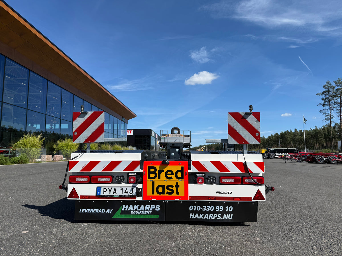 4 axlad ROJO maskintrailer avbröstningsbar svanhals med trumbon