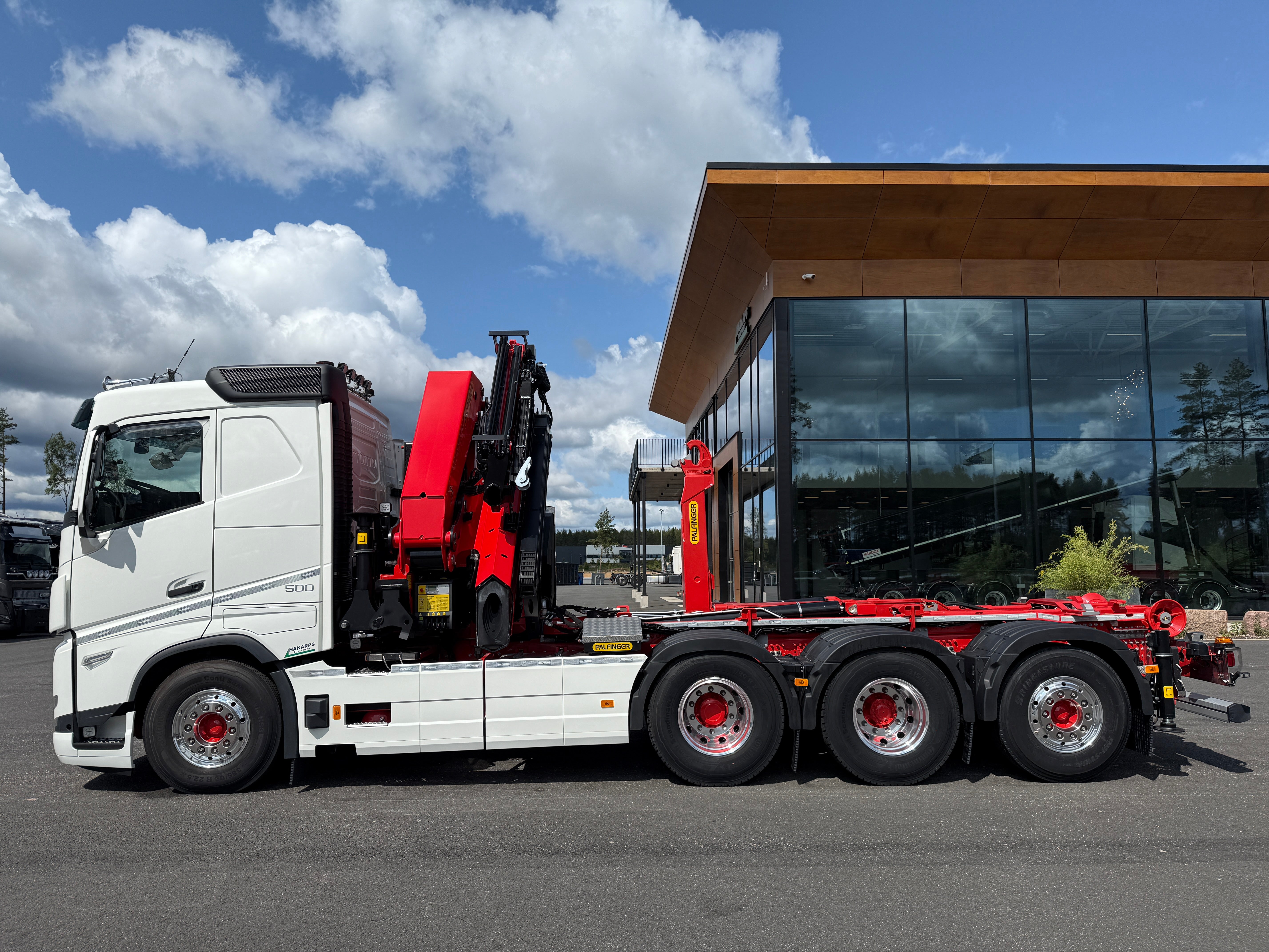Volvo FH13 500 tridem kranväxlare Palfinger PK42002 SH + jibb