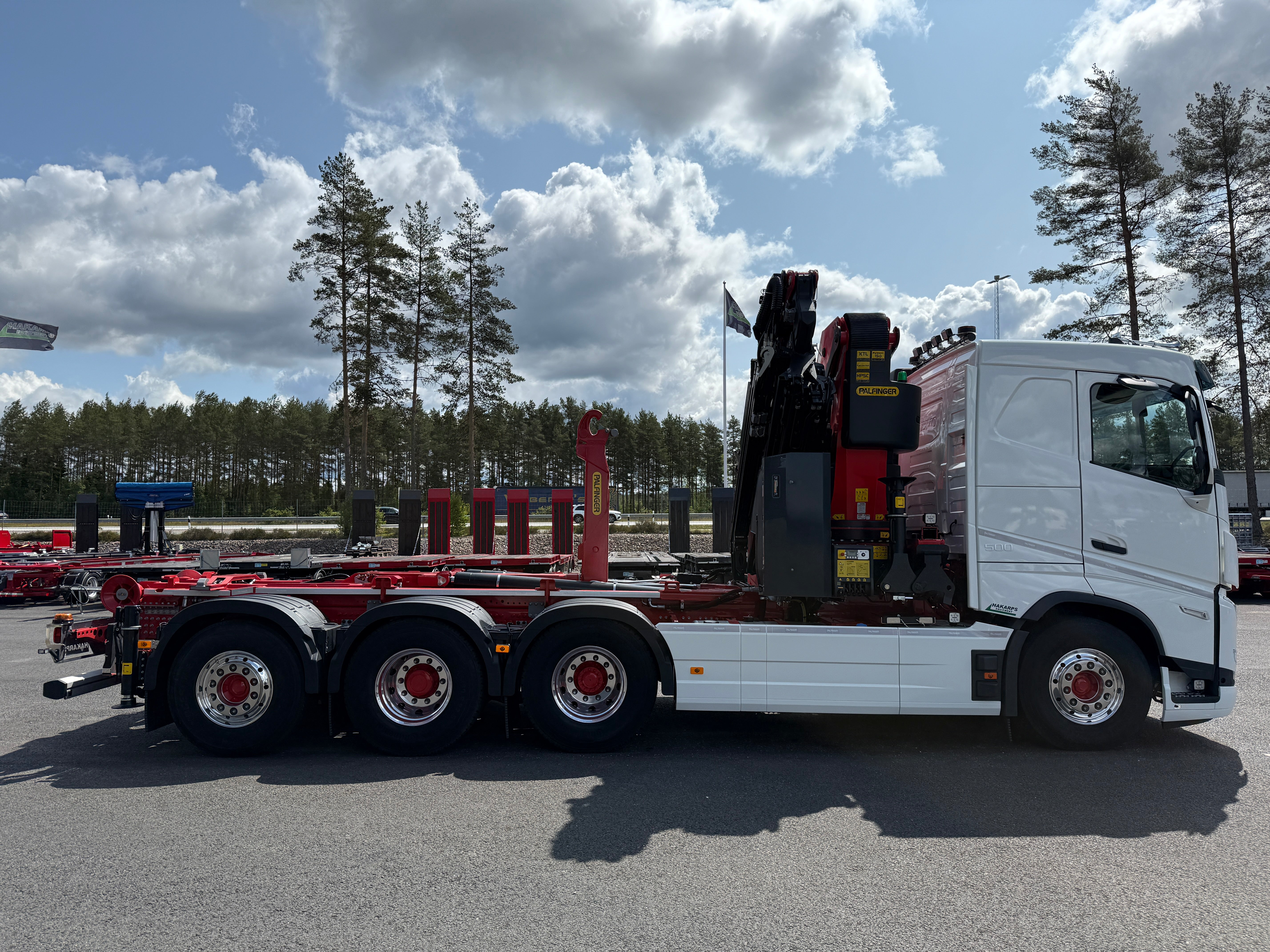 Volvo FH13 500 tridem kranväxlare Palfinger PK42002 SH + jibb