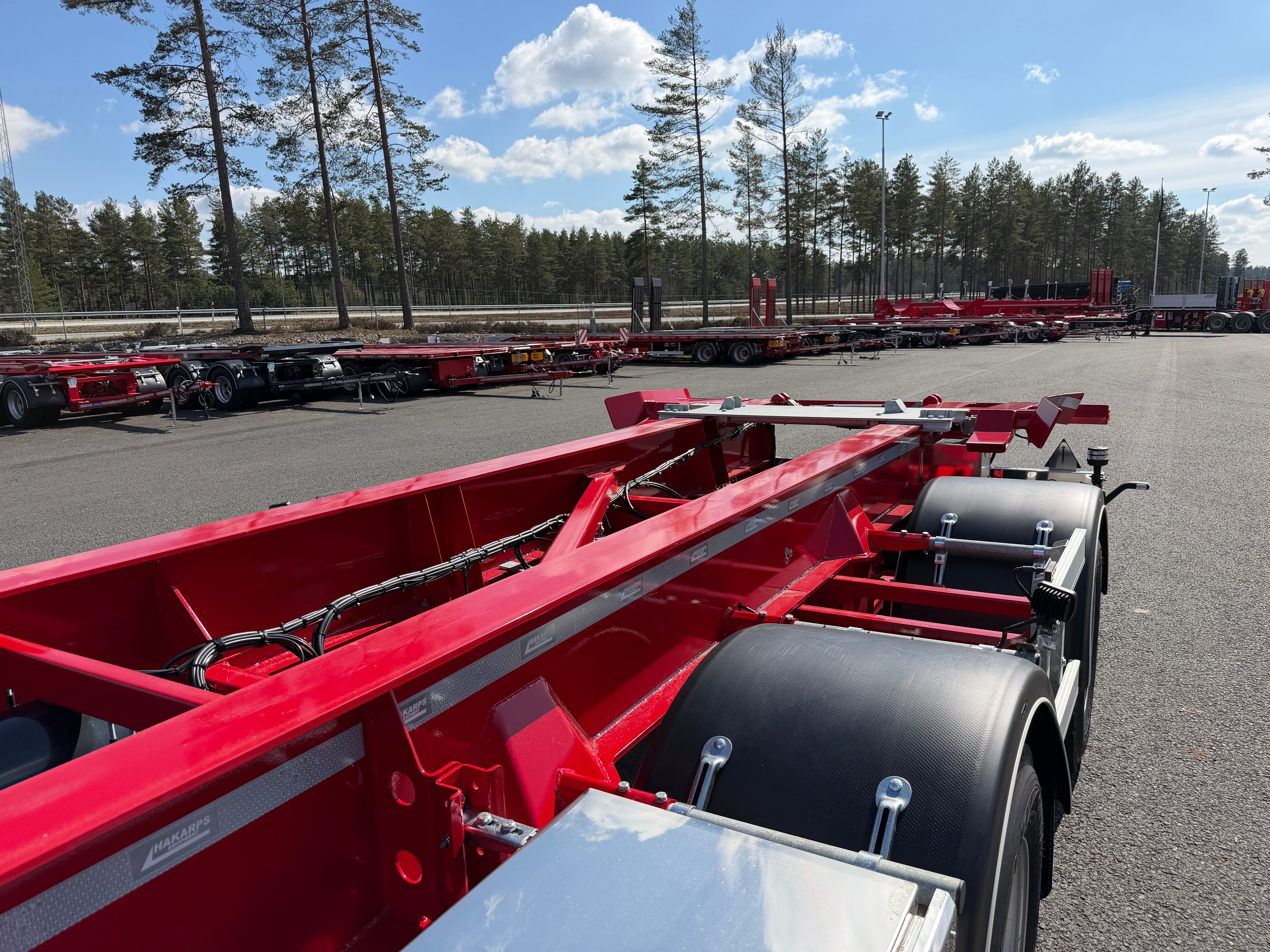 4 axlad 38 tons lastväxlarvagn med glider