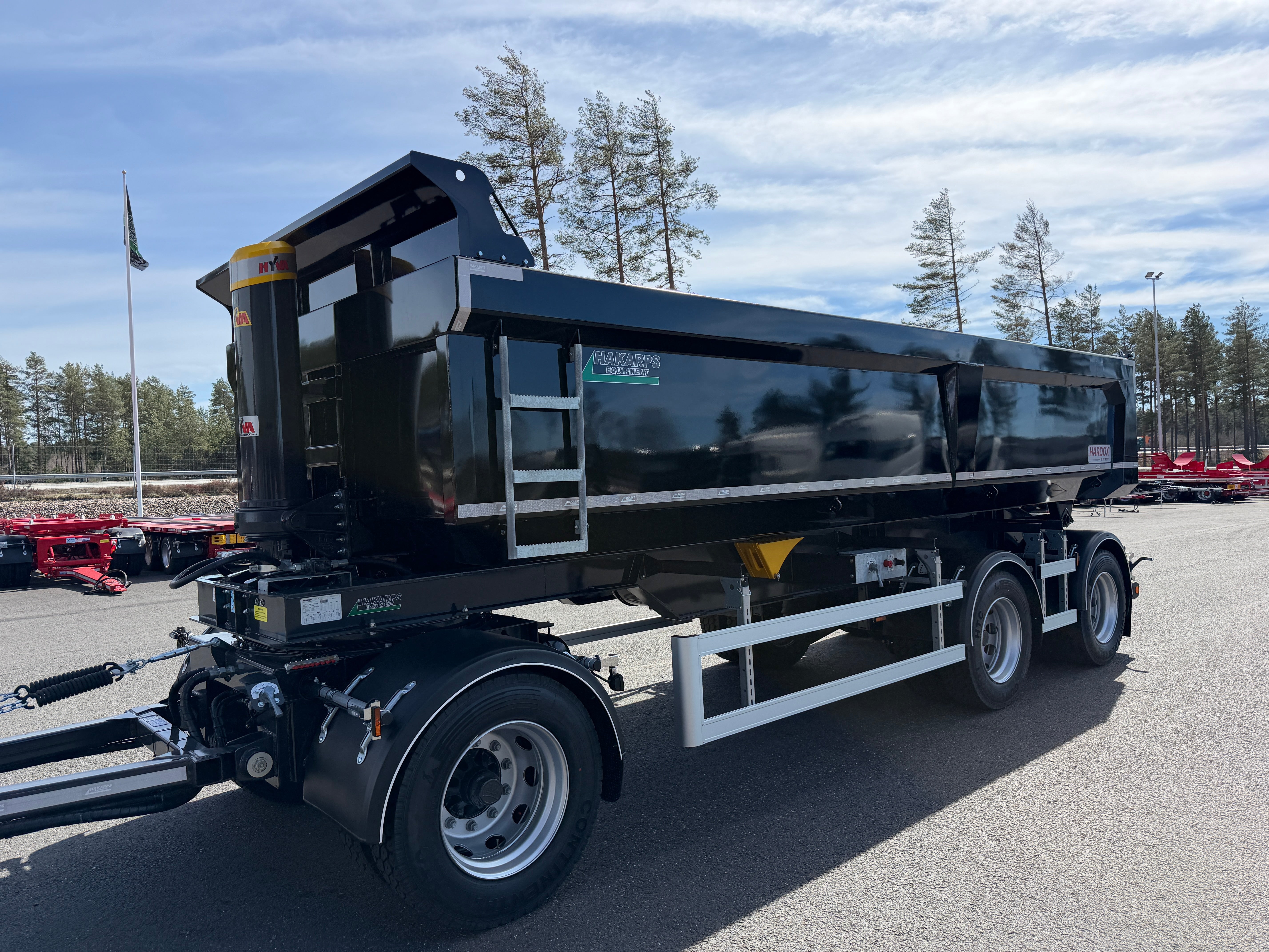30 tons dumpervagn med skjutbar dragstång