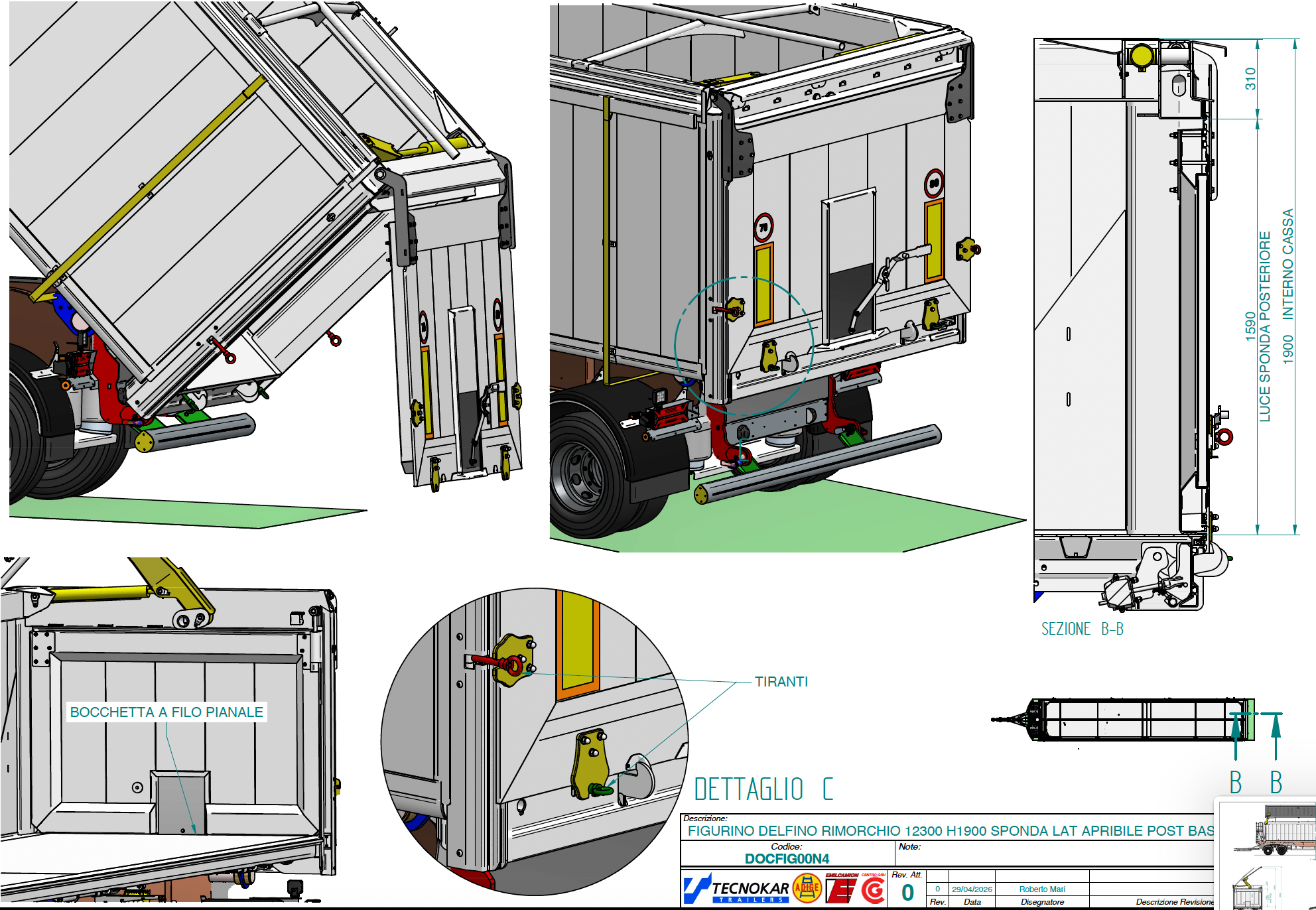 5 axlad 42 tons aluminium vagn 56m3 med öppningsbar sida
