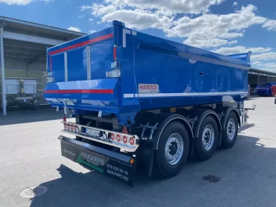 24 tons dumperkärra skjutbar dragstång blå