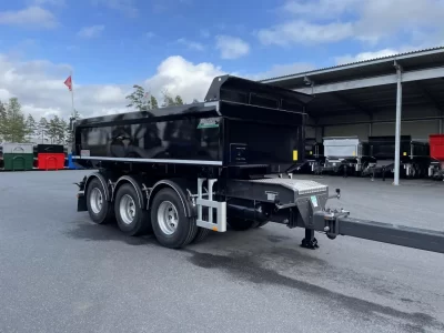 24 tons dumperkärra dubbelmontage svart